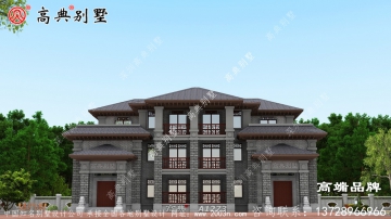 中式双拼三层别墅，非常适合农村兄弟合建