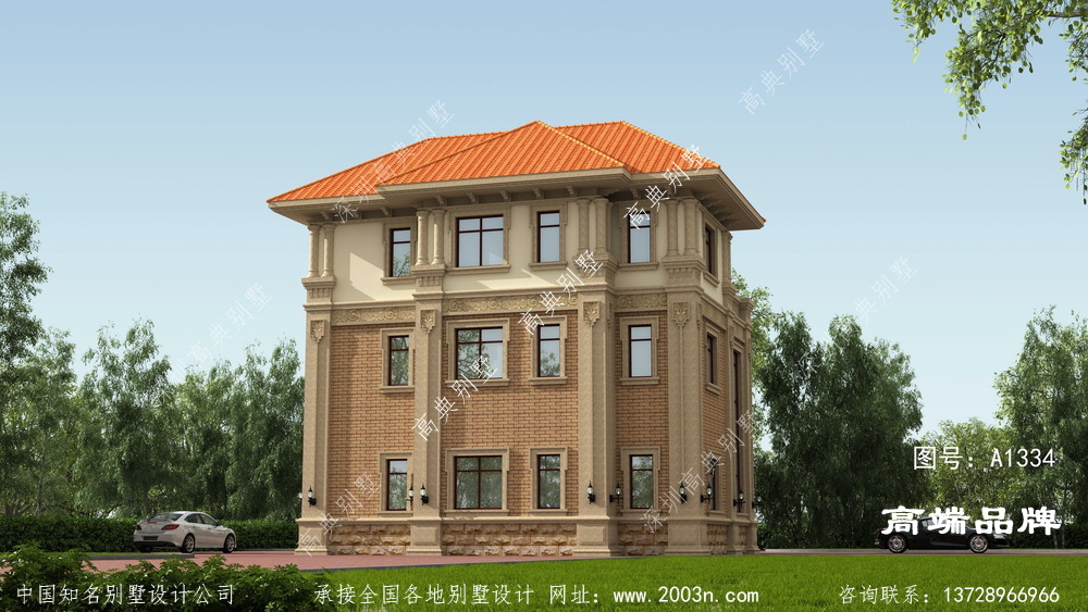 吉安市农村简单大气好看三层别墅洋房