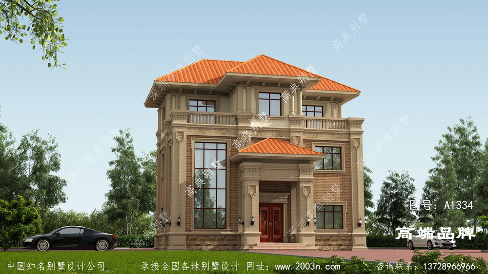 吉安市农村简单大气好看三层别墅洋房