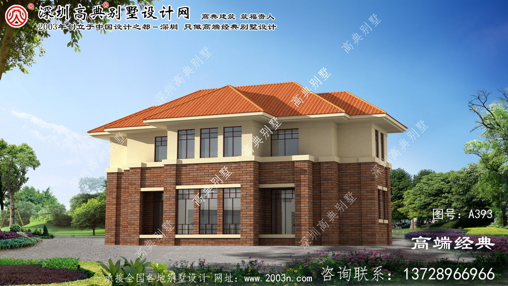 四方台区二楼洋房别墅设计图纸