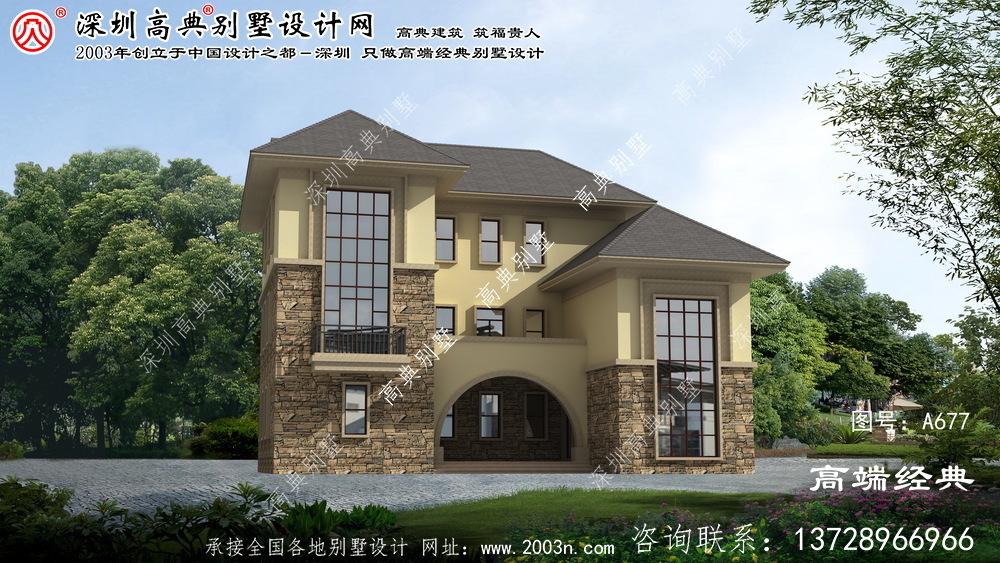 开封县三层半别墅设计图纸