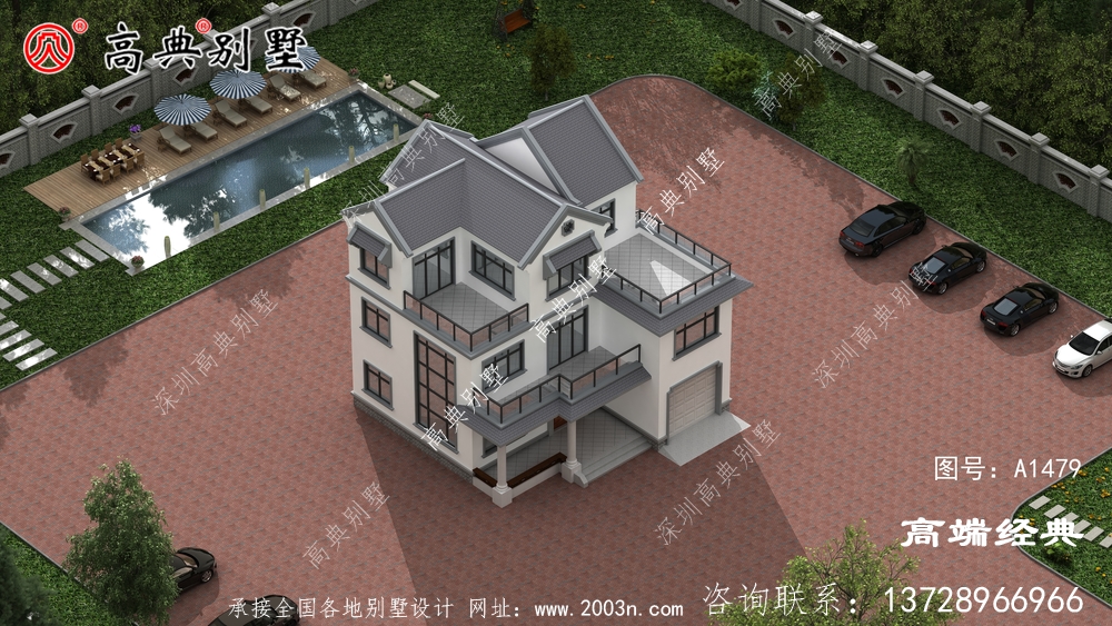 高陵县乡村三层别墅