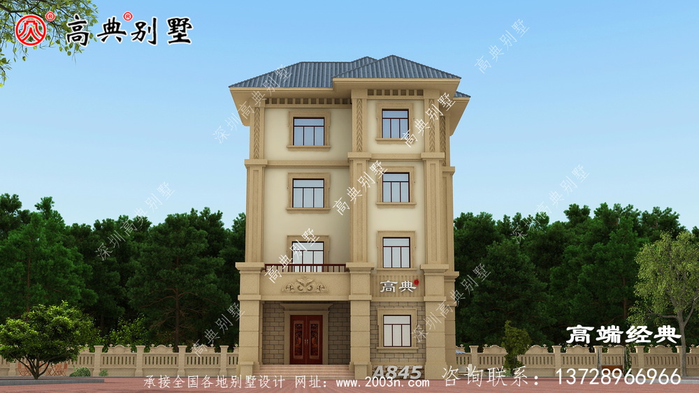 农村四层简欧别墅图片