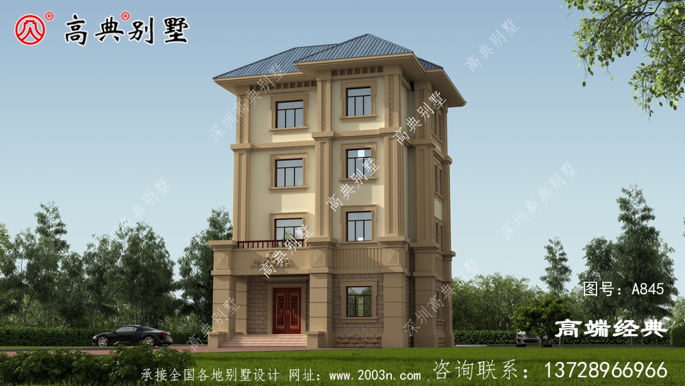 农村四层简欧别墅图片