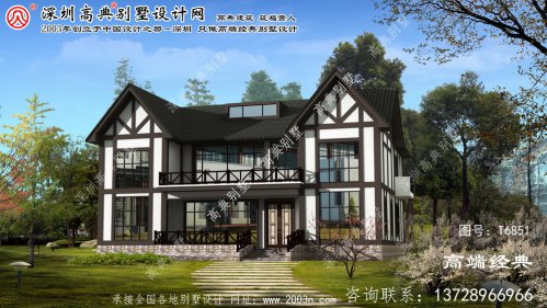 东河区简约欧式两层别墅建筑设计效果