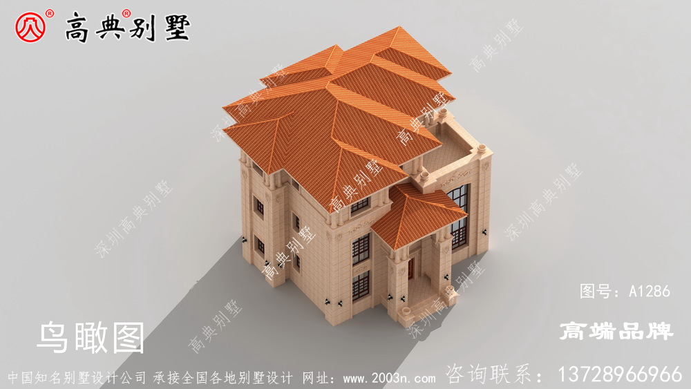 别墅效果图欣赏方便适合农村建造