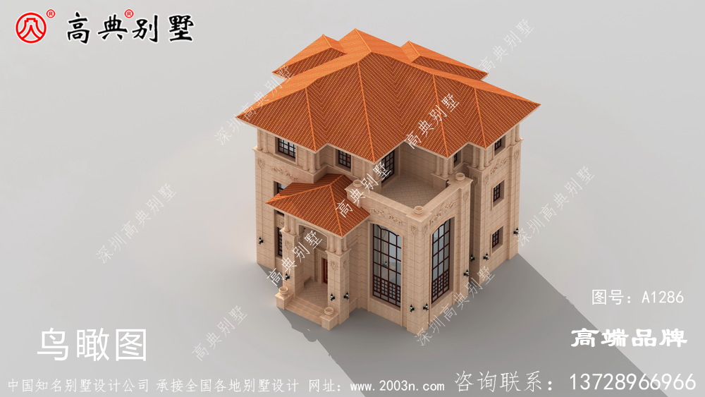 别墅效果图欣赏方便适合农村建造