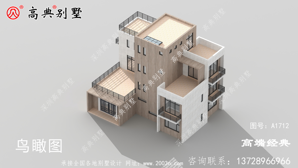 安徽省宁国市农村四层平屋顶楼房户型方案设计，外观挺大气，50万左右
