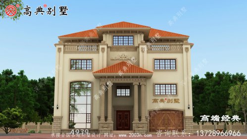 乡村有一栋自己的别墅，置身于山水之