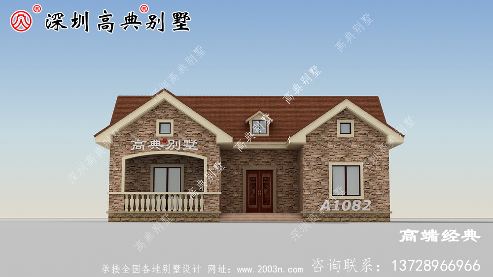 一层乡村别墅设计户型图，占地177.3平左右，外观很时尚