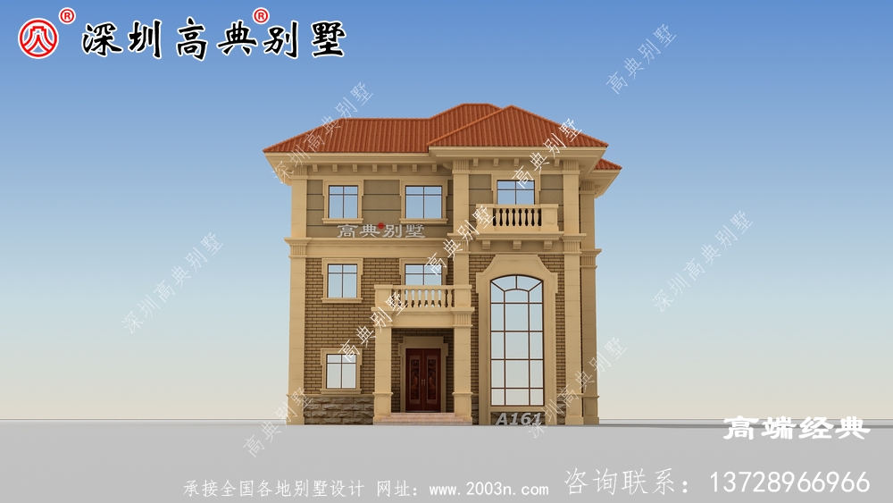 93平米的农村住宅设计符合农村人的审美需求，外观相当有排面。