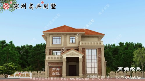 农村普通三层小楼图，盖好顿时感觉与