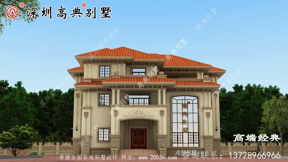 农村三层楼的设计图，户型实用性价比高。