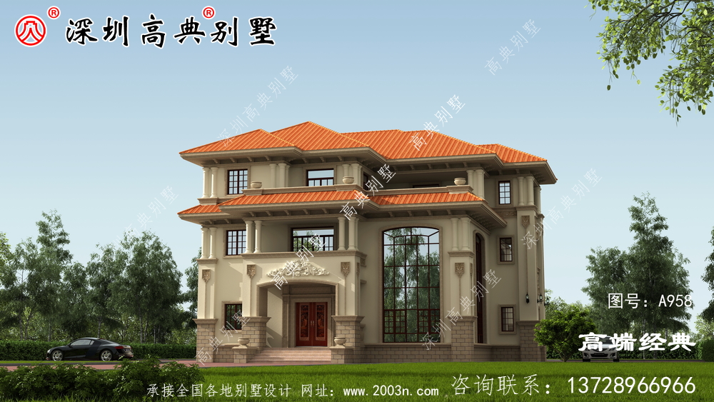 农村三层楼的设计图，户型实用性价比高。