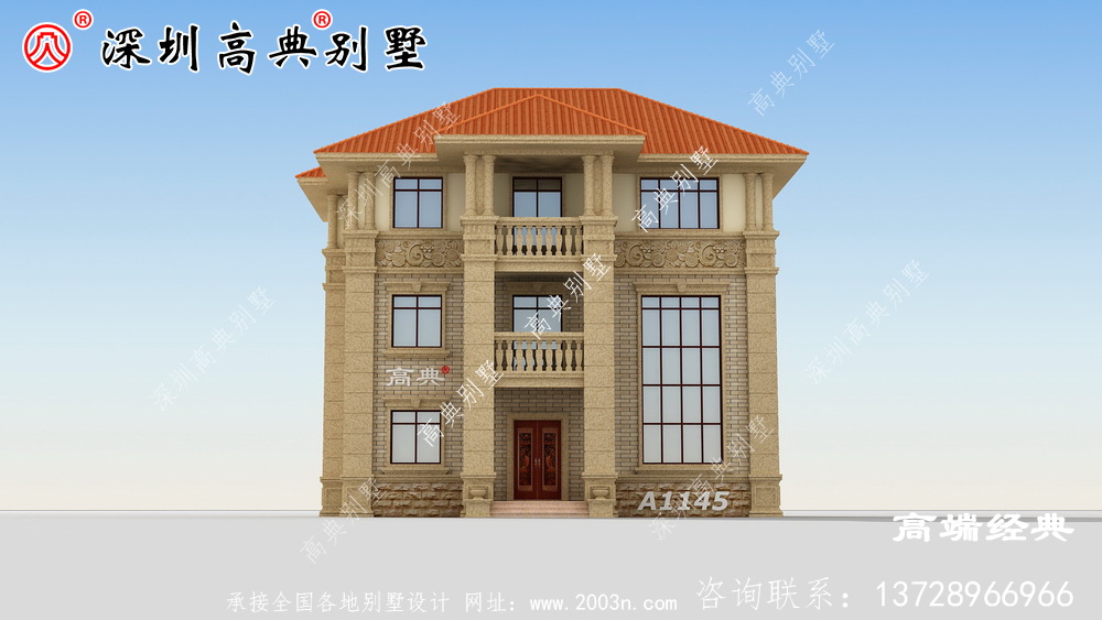 三层小楼建筑设计图，精致高雅，农村建房必备