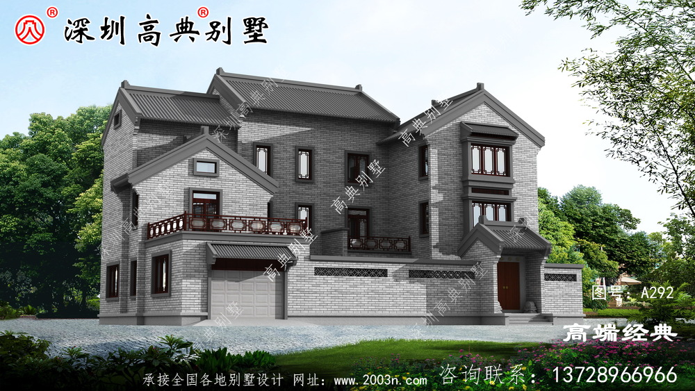 户型合理的中式四合院别墅设计，现在不建还等什么时候建