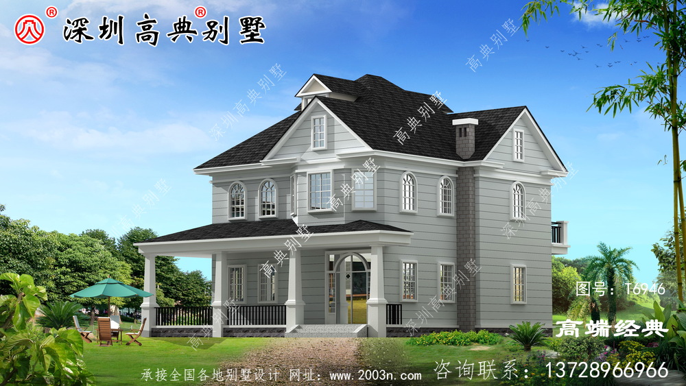 欧式二层房子设计图，三代不过时，建了亲戚朋友都羡慕