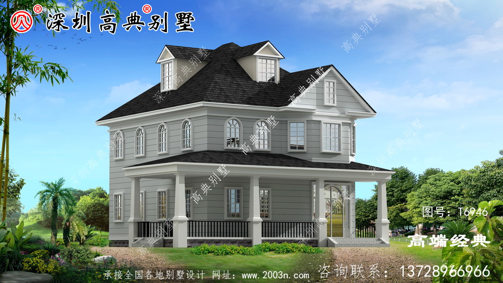 欧式二层房子设计图，三代不过时，建了亲戚朋友都羡慕