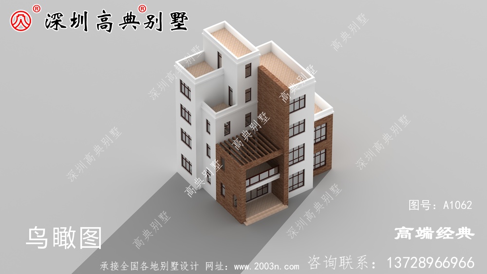 农村自建五层漂亮楼房图，外观气派，选一套回家建造吧！