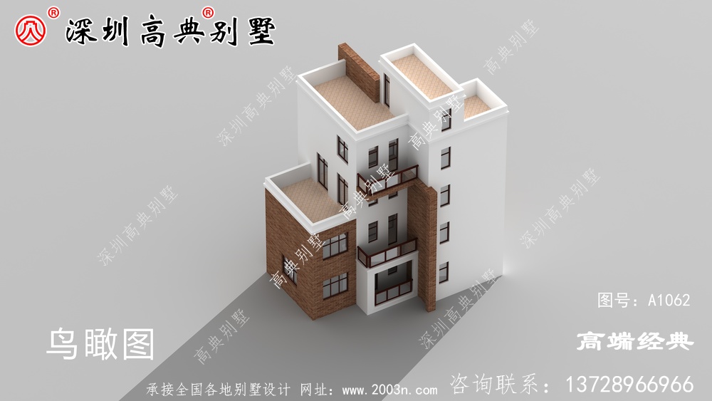 农村自建五层漂亮楼房图，外观气派，选一套回家建造吧！
