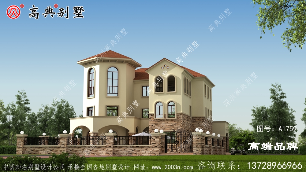 欧式独栋别墅设计图，掏空积蓄也要建！