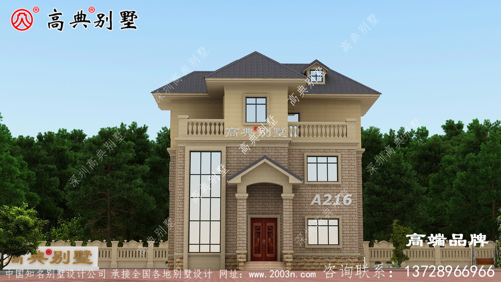 乡村超豪华复式欧式三层别墅设计图，盖完父母跟着也有面子