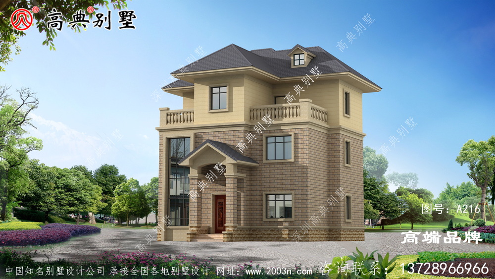 乡村超豪华复式欧式三层别墅设计图，盖完父母跟着也有面子