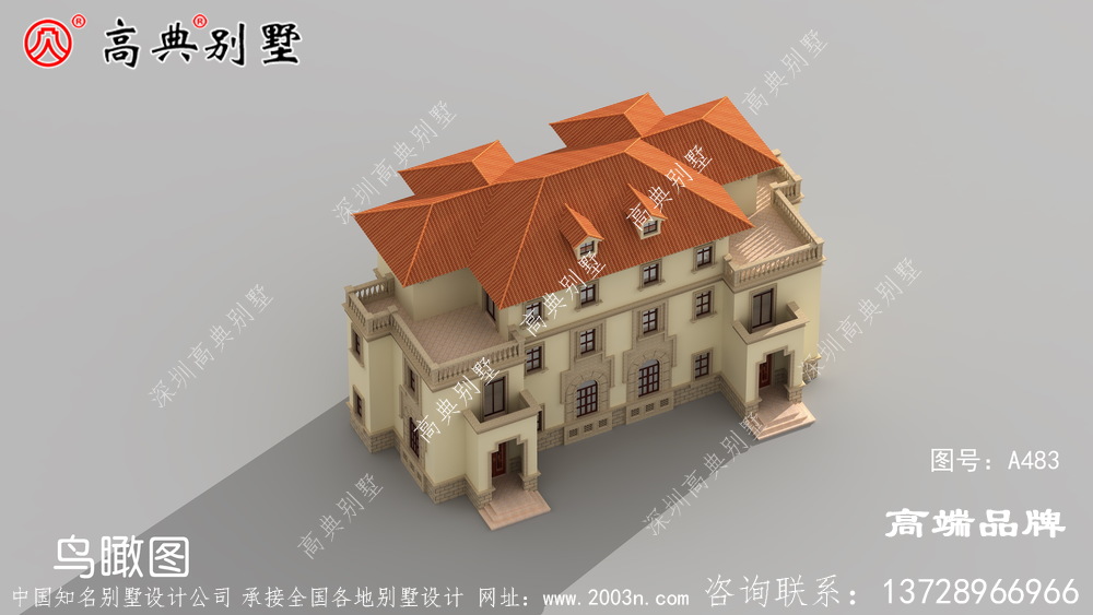 欧式三层简约大气别墅设计图，看完我也想回家建房了