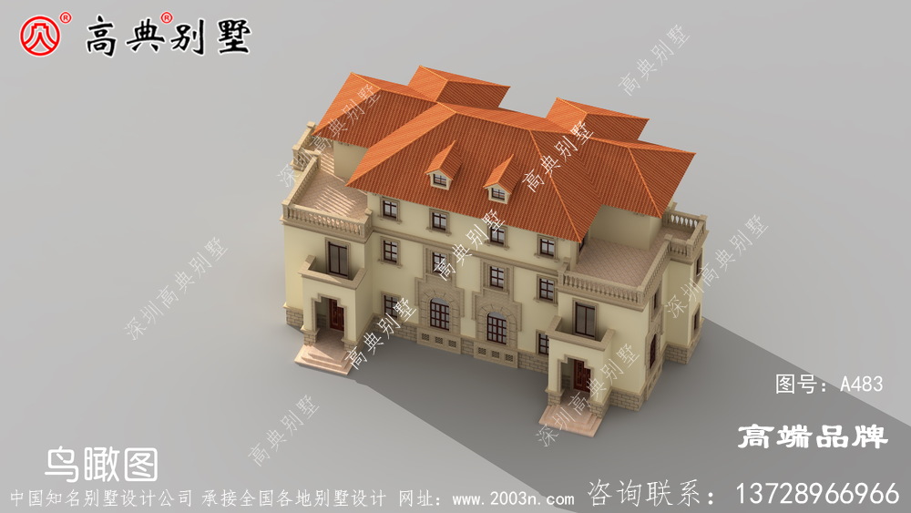 欧式三层简约大气别墅设计图，看完我也想回家建房了